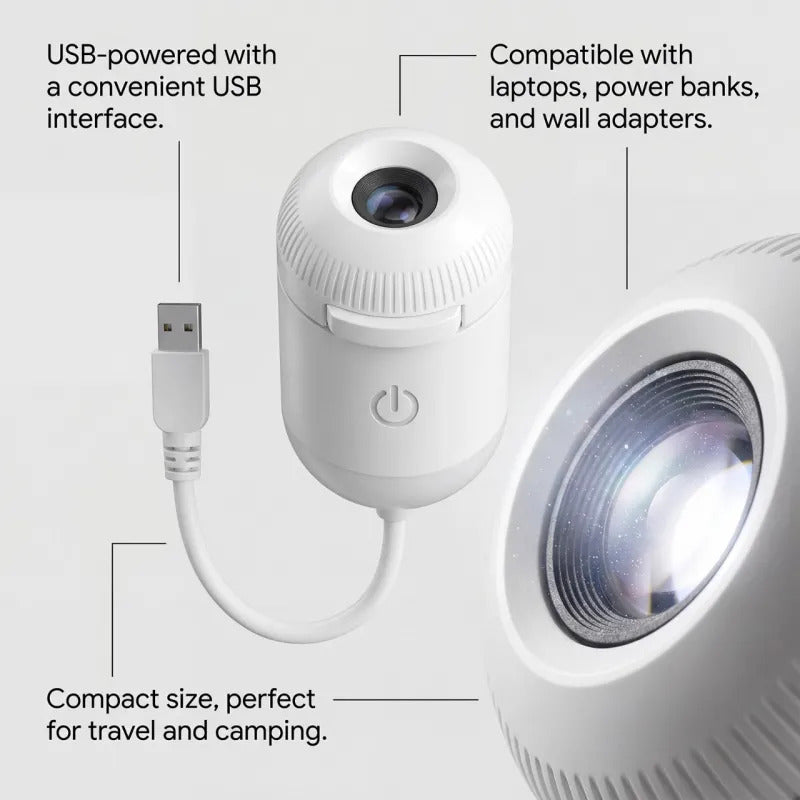 GalacticVibe™ Ambient Galaxy Star Projector