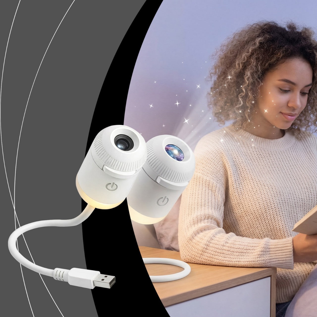 GalacticVibe™ Ambient Galaxy Star Projector