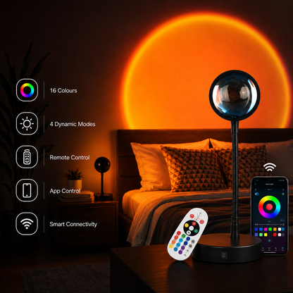 GalacticVibe™ Sunset Warm Mood Ambient Light – 4 Colours