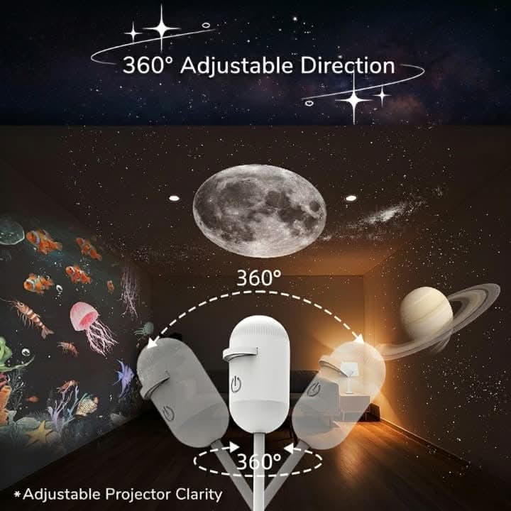 GalacticVibe™ Ambient Galaxy Star Projector