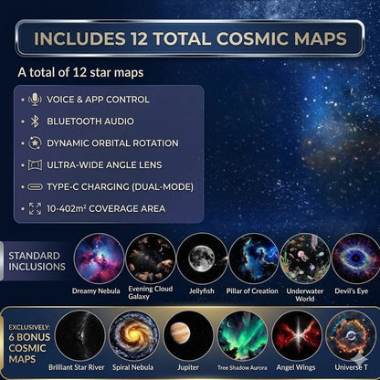 GalacticVibe™ Ambient Galaxy Star Projector